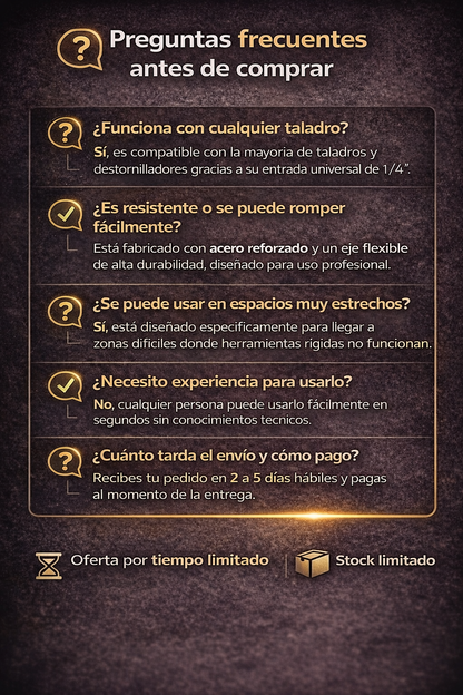 FlexTorque ProX™ - Extensor de eje flexible