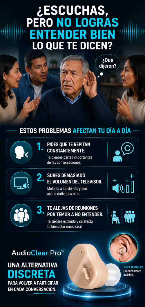 AudioClear Pro™ - Escucha cada momento con total discreción.