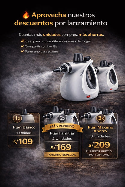 Phueut ™ - Limpiador a vapor portátil presurizado multiusos