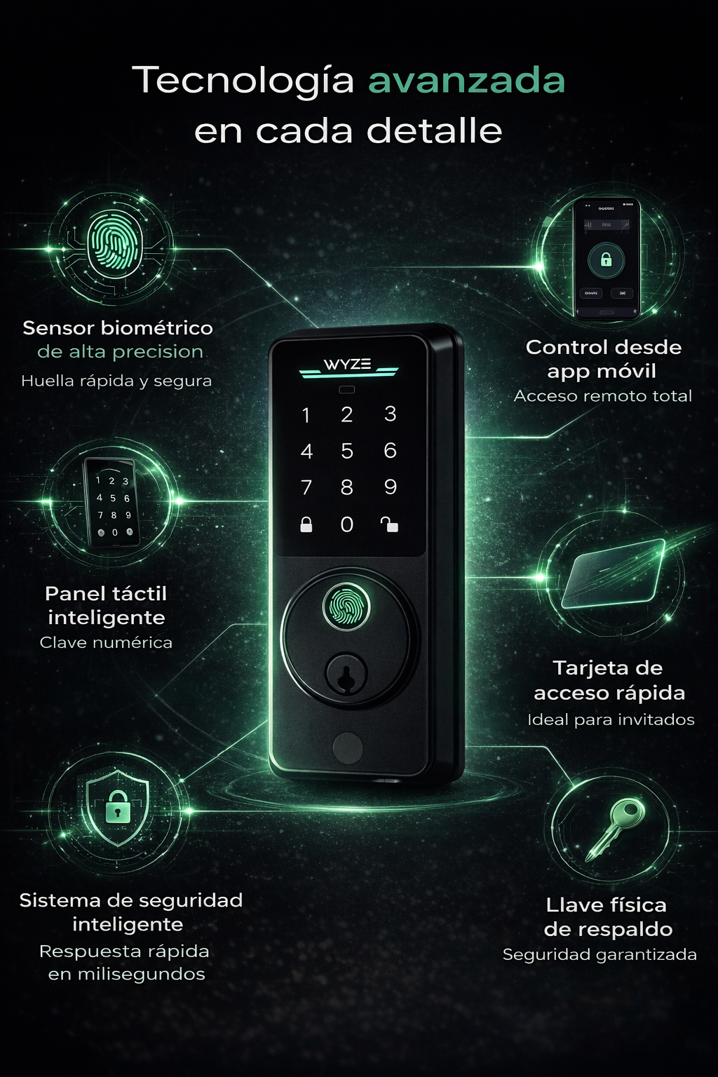 Wyze Lock ™ - Cerradura dactilar inteligente