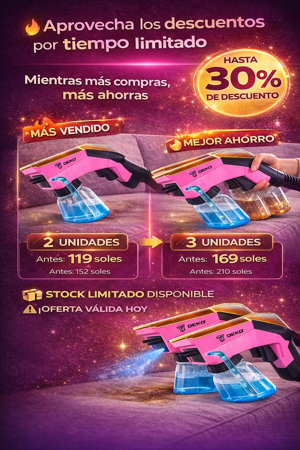 DEKO DeepClean Pro™ - Limpieza Profunda en Segundos