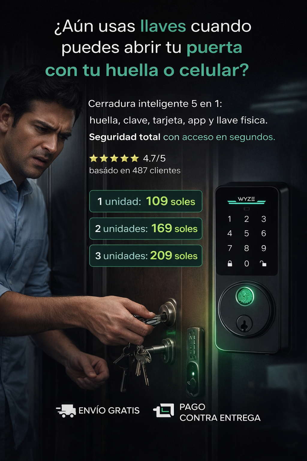 Wyze Lock ™ - Cerradura dactilar inteligente